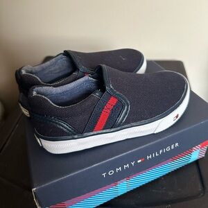 Tommy Hilfiger Kids Navy and Red Sneakers